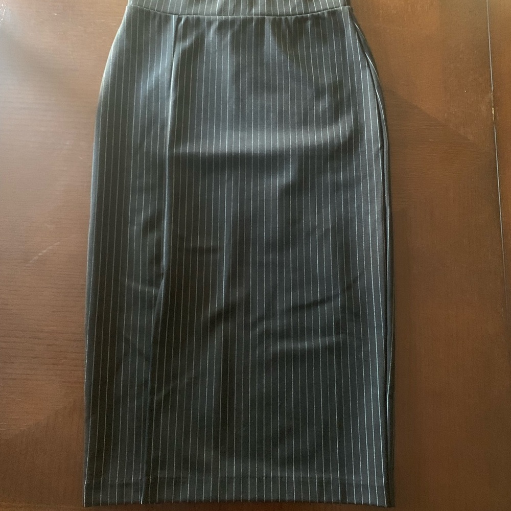 Black and White Pencil Skirt